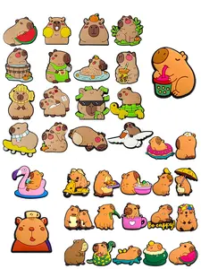 16/20/36 Piece Capybara Puffer Fish PVC Cartoon DIY Shoe Charms, Charm Accessory, Shoe Accessories, Decorative Shoes Classic Sandals, Family Children Christmas Party Birthday Gifts