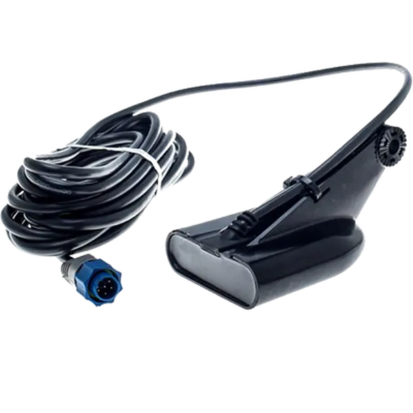 Lowrance LOW-000-14885-001 7-Pin Transom Mount Transducer for Boat Fishing - Frequency: 50-200 kHz, Hi-Speed Scan, Blue 7-Pin Plug, 2.7 Lbs, Boat-Mounted Fishing Accessory