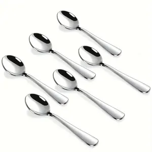 6pcs Mini Coffee Spoons, Small Espresso Spoons for Coffee Cups, 4.7-Inch Stainless Steel Dessert Spoons Tableware