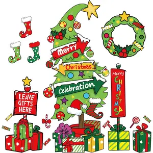 Christmas Bulletin Board Decorations Merry Christmas Classroom Bulletin Board Christmas Tree Cutouts Classroom Decor Farmhouse School Holiday Bulletin Board Decor