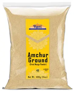 Rani Amchur (Mango) Ground Powder Spice 14oz (400g) ~ All Natural, Indian Origin | No Color | Gluten Friendly | Vegan | NON-GMO | Kosher | No Salt or fillers