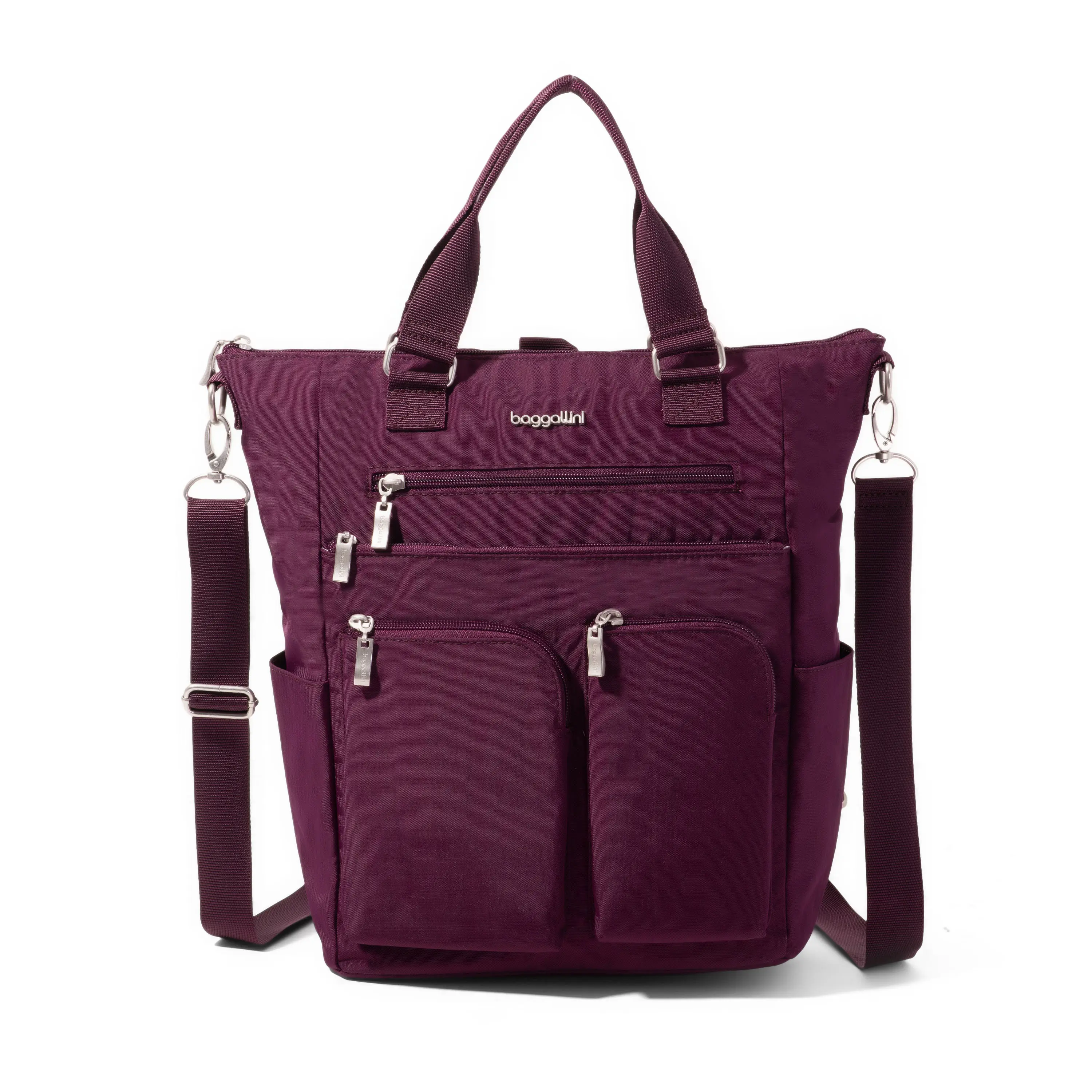baggallini All Set 3 in 1 Tote Backpack Crossbody Convertible Bag