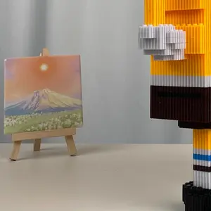 Yellow+Pink Multi color compressed link small building block series