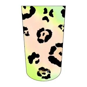 Amputee Sock "Green tie dye leopard" Stump Sock, 3PLY Shrinker Sock