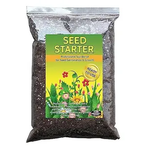 Seed Starter Natural Potting Soil Mix for Germination and Growth (Made in USA) (4 Dry Quarts)