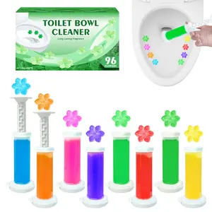 2 Boxes(16piece) Toilet Cleaning Gel, Flower Stamp Toilet Gel, Stops Limescale and Stains with Air Freshening Scent, Deodorizing Clean, Suitable for Toilet, Bathroom, Kitchen, Washbasin, Cleaning Essentials