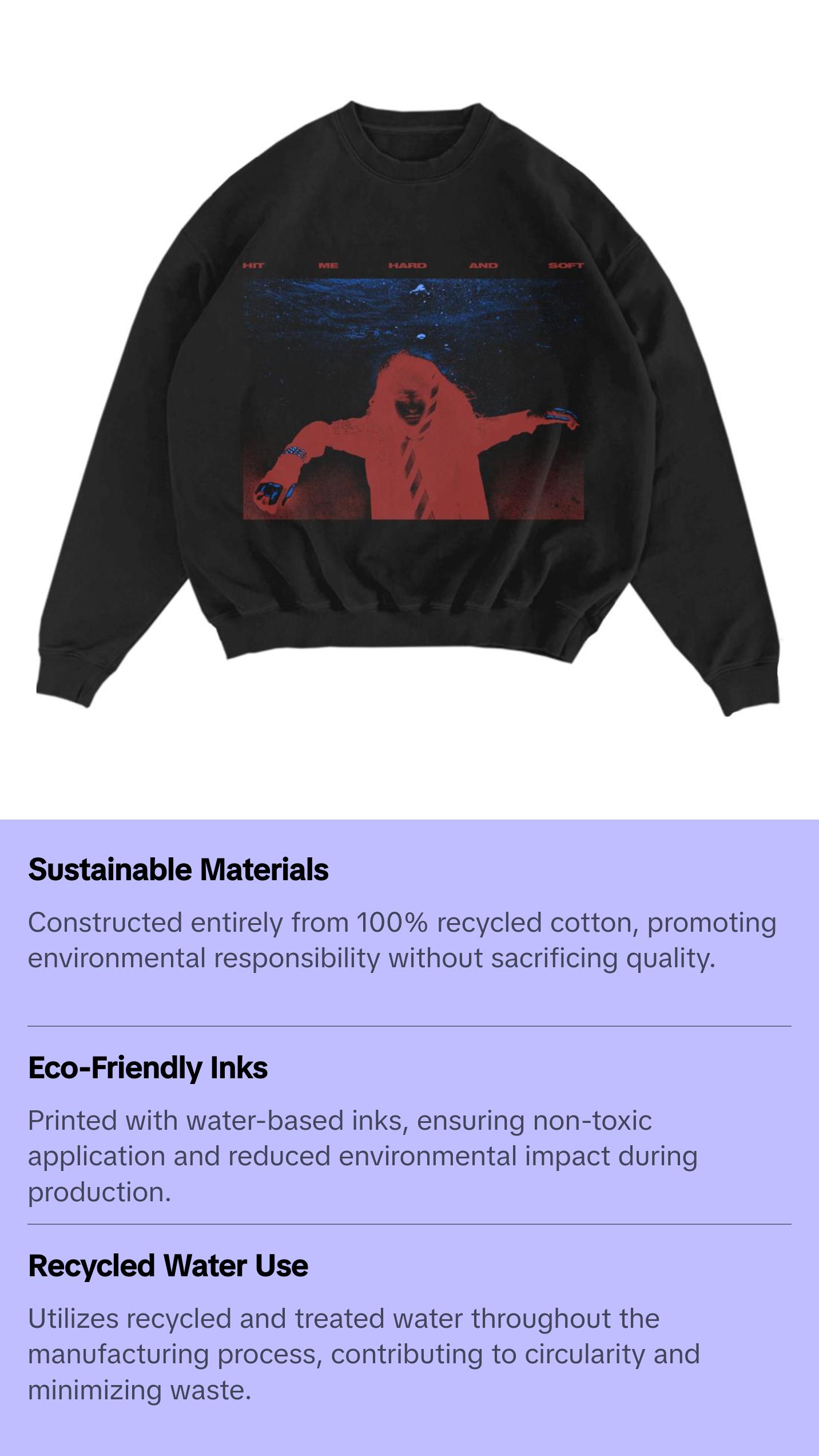 Sinking Black Crewneck Sweatshirt