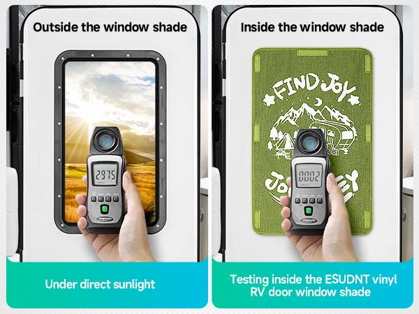 RV Door Window Shade Cover Sun Blackout Fabric Curtains for Camper Trailer 25x16 inch Green UPF 50+ UV Protection Durable Oxford Fabric Easy Install