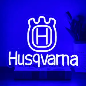 Husqvarna Neon Sign Wall Decor Neon Lights for Biker Man Cave, Motorcycle Enthusiast, Mechanic Garage Tool Room