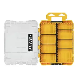 DEWALT Tool Box, Medium 8-Compartments Small Parts Organizer, Portable Tough Case Screw Organizer Toolbox with Customazible Dividers (DWAN2190)