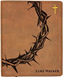 Personalized NIV Bible, Crown of Thorns, Custom Holy Bible, New International Version