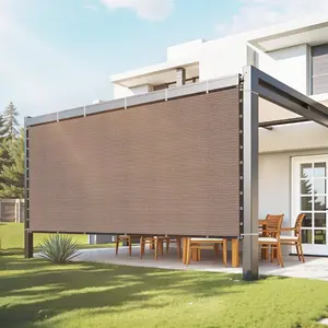 VEVOR 90 Sun Shade Cloth, 10x 12 ft Pergola Shade Cover with Stainless Steel Grommets, Sun Shades Canopy Privacy Screen with 140 GSM HDPE Material, for Outdoor, Patio, Garden, and Backyard (Brown)