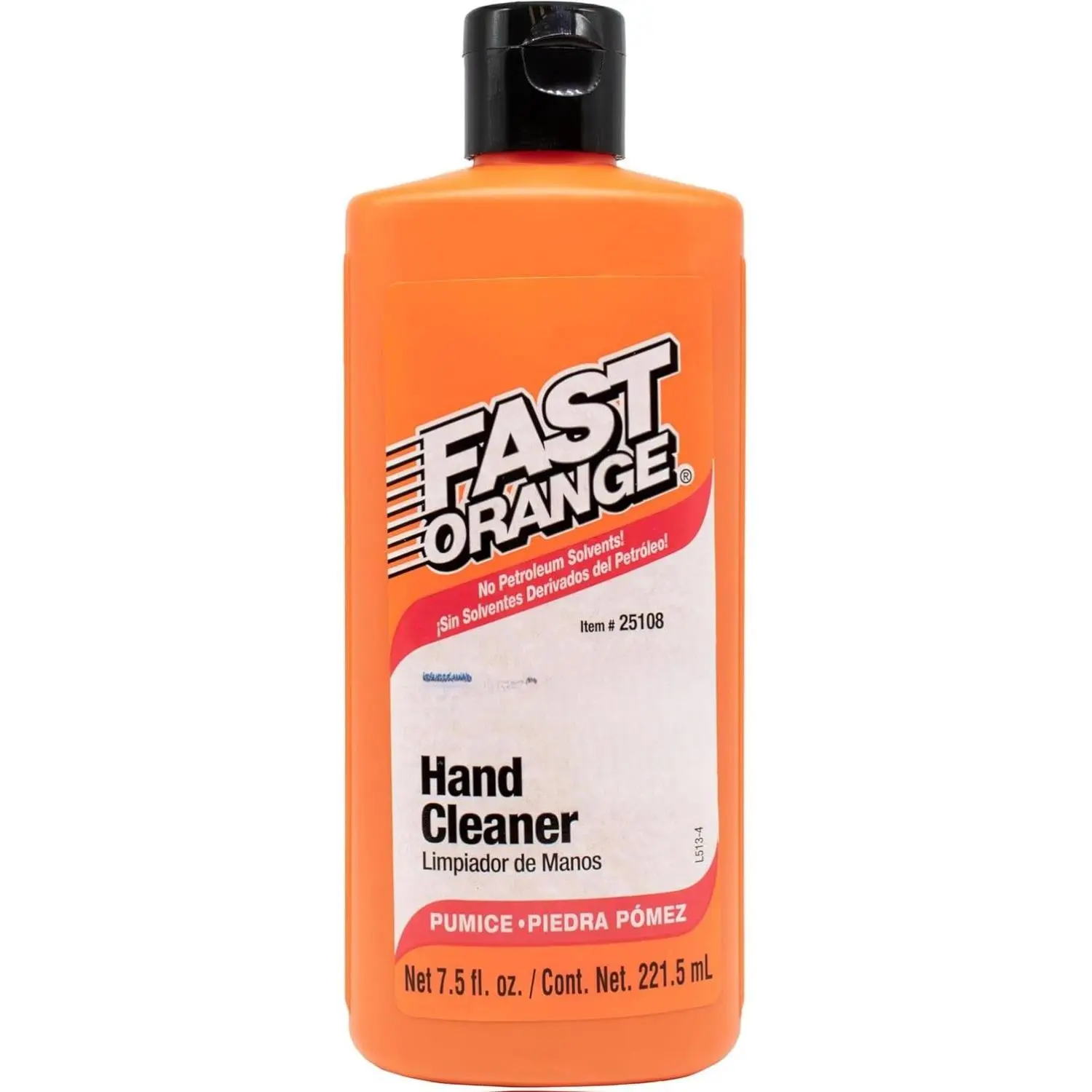 Fast Orange 25108 Pumice Lotion, Heavy Duty Hand Cleaner, Natural Citrus Scent, Waterless Cleaner For Mechanics, Strong Grease Fighter, 7.5 oz Cleaning Household | Father's Day Gift