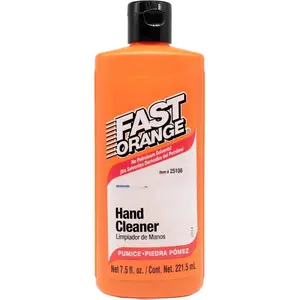 Fast Orange 25108 Pumice Lotion, Heavy Duty Hand Cleaner, Natural Citrus Scent, Waterless Cleaner For Mechanics, Strong Grease Fighter, 7.5 oz Cleaning Household