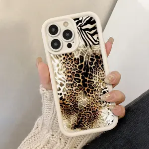 Leopard & Zebra Print Patchwork Wild Retro-Themed Phone Case, High Quality Protective Phone Case, Suitable for iPhone 17/16/15/14/13/12/11 Pro, Plus, Pro Max, Mini, X, XS,XSMAX, XR and Other Series, Shockproof, Lightweight, TPU Material, Accessories