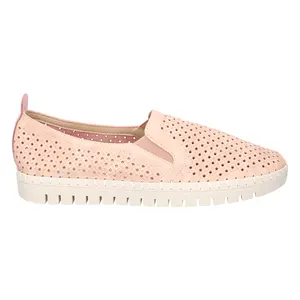 Easy Street Womens Fresh Perforated Slip On Sneakers Shoes Casual - Pink