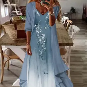 Indian Style Large Swing Skirt Two-piece Set