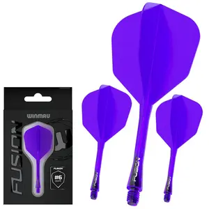 Winmau Fusion #6 Integrated Purple Flight & Shaft