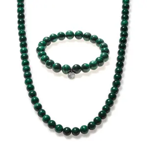 Malachite Beaded Duo