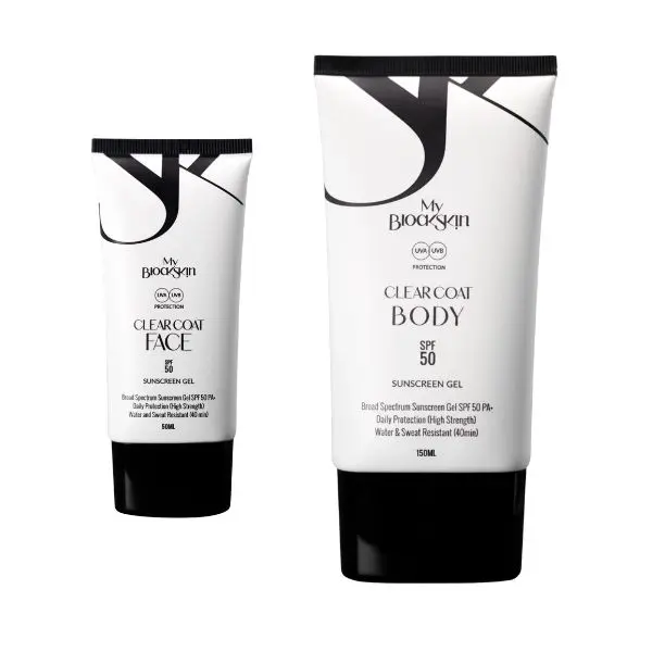 Clear Coat Face + Body SPF 50 | Invisible Sunscreen, No White Cast for All Skin Tones