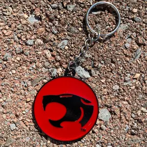 1pc Thundercats Logo Emblem Symbol Keychain Key Chain Gift 80s Cartoon