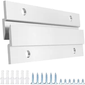 Cleat Picture Hanger,  Z Hanger Interlocking Wall Mounting Bracket Hardware Kit Z Clips for  Wall Painting, Mirrors, Panels, Artwork, Cabinet, Whiteboard (4inch-5Pairs)