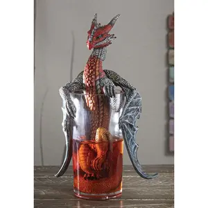 Spirit Cocktail Drink Long Island Ice Tea Dragon In Glass Shooter Figurine