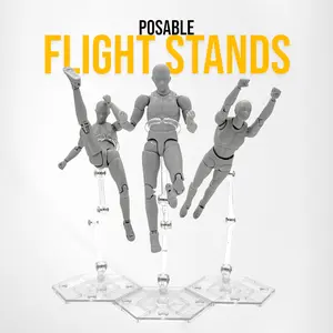 Poseable Flight Stands for Action Figures - 3 Pack - Screwdriver Included - Designed For Action Figures 4in-7in - Figure/Doll Accessories