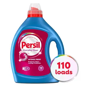 Persil Intense Fresh Everyday Clean, Liquid Laundry Detergent, High Efficiency (HE), Deep Stain Removal, 2X Concentrated, 82.5 fl oz, 110 Loads