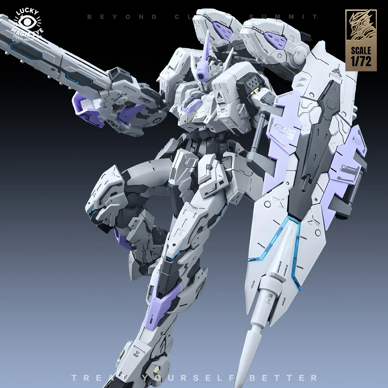 1/72 Scale Mecha DIY Jointed Model Building Kits, 9.06 Inch Sci-Fi Robot Action Figure, 504 Pieces Building Blocks Toy, Moc Blocks Set, Moving Joints & Transforming Weapons