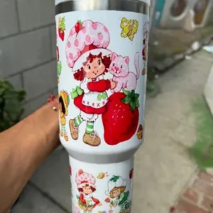 Exclusive Strawberry shortcake 40 oz tumbler   for hot and cold l - High Quality