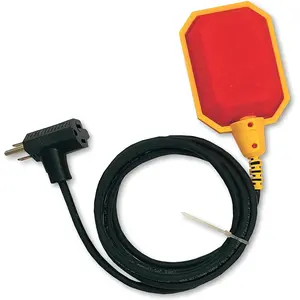 Premium Sump Pump Float Switch | Universal 10-Ft Tether with Piggyback Plug | Heavy-Duty for Grinder, Septic & Sewage Pumps | Rated for 1M Cycles | IP68 Waterproof