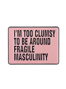 Fashion Letter Pattern Brooch, Casual Clothes Brooch for Women, Hat Pins, Charms, Fashion Accessory