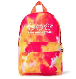 Bape Baby Milo Mini Backpack Pink/Yellow Tie Dye