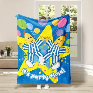 Ultra-Soft Banana Print Flannel Throw Blanket - 100% Polyester, Breathable & Lightweight for All Seasons - Perfect for Bed, Sofa, Office, Camping & Travel