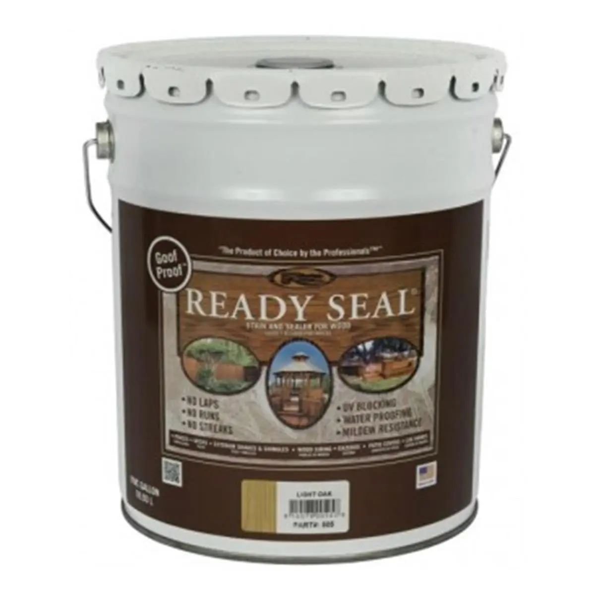 Ready Seal 7966104 5 gal Pail Exterior Wood Stain & Sealer, Light Oak