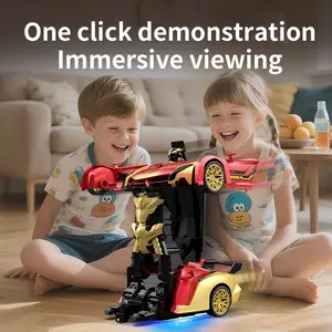 Transforming Remote Control Car Robot, R/C Car Toy, One-Button Deformation, Children's Day Gifts, 1:18 Scale 360°Rotating Drifting, Toys Suitable for Kids Over 3+ Years Old, Educational Toy, Birthday