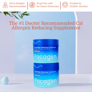 Cat Allergen Reducing Supplement - Removes 98% of Active Cat Allergens - Allergist Recommended