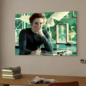 Funny Canvas Wall Art Bathroom Decor The Twilight Saga Movies Poster Print Edwards Oil Painting Humorous Picture Modern Artwork for Living Room Dorm Wall Home Decoration