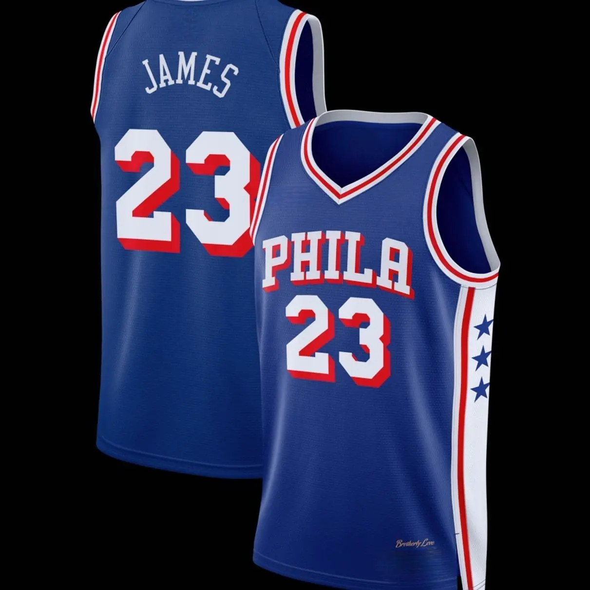 Unisex Basketball #23 LeBron Philadelphia Team Swingman Jersey - Icon Edition - Royal