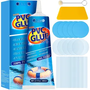 Air Mattress Patch Kit, Heavy Duty Vinyl Inflatable Repair Kit for Air Mattress, Air Bed, Pool, Bounce House, Tub, Trampoline, Boat, Tent,  UV- Resistant Repair PVC Glue