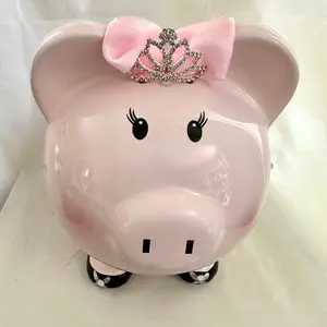 Personalized Crown Princess Ballerina Piggy Bank - baby girl - Newborn Gift