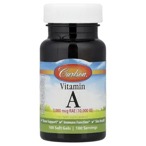 Carlson Vitamin A, 3,000 mcg RAE (10,000 IU), 100 Soft Gels