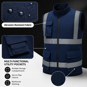 EYNSNGGLY 2 Pack Cooling Fan Vest for Men & Women, Reflective Safety Work Vest, Dual 12000RPM Fans, 20000mAh Battery, Up to 18H Runtime