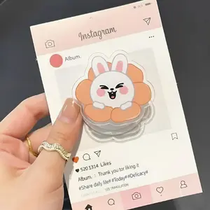 K-pop Animal Friends Phone Grip Aesthetic Pastel Pop Socket for K-pop Lovers Cute Whimsical Kids Phone Decor Accessory for Her