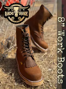 Slip Resistant  Work Boots /Flex zone,  shock absorber 8" lace up MOD-2020 WOLV.