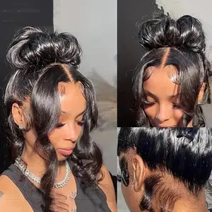 Bling Hair Body Wave 360 Lace Front Wig Human Hair 32 Inches 180% Density Lace Wig Body Wave HD 360 Full Lace Wig Human Hair Pre Plucked