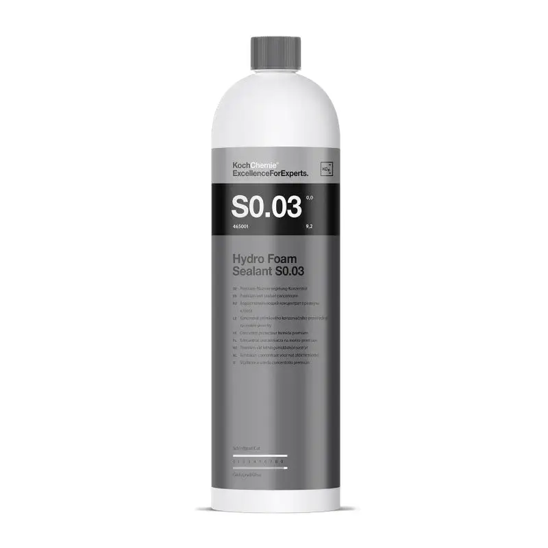 Koch Chemie Hydro Foam Sealant S0.03 1L – Hydrophobic Spray Sealant, High-Gloss, UV Protection, Easy Application, Long-Lasting Water & Dirt Repellency