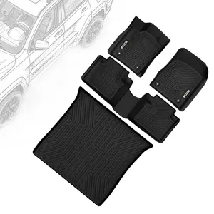 OEDRO Floor Mats Set Fits for 2016-2021 Jeep Grand Cherokee, Front & Rear Row Trunk Liners
