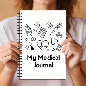 Personal Medical Journal, Spiral Notebook Health Record Organizer, Home Nursing & Assisted Living, Medical History Tracker, Caregiver Logbook, Spiral Bound Notepad